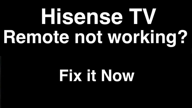 Hisense TV Not Responding to Remote or Buttons: Fix