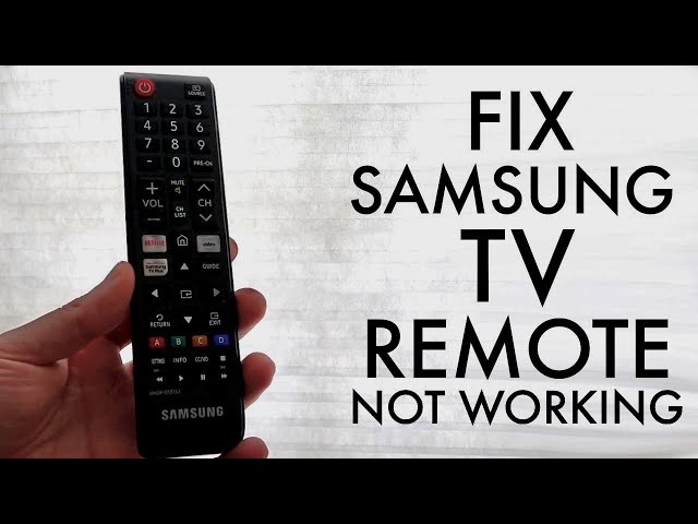 How to Fix Samsung TV Remote Not Pairing: Steps